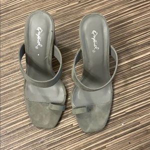 ❌❌ NOT FOR SALE❌❌ Grey velvet sandals